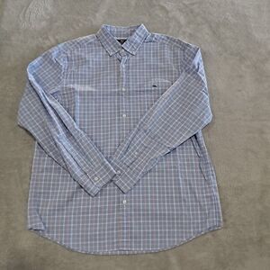 Vineyard Vines  Long Sleeve Button Up Plaid Men's Size‎ L